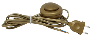 3m. interconnessione con interruttore a pedale dorato 2.5A 250V (Koala H038058) - Product Image 1