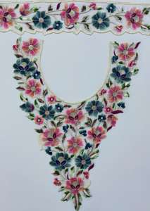 Majestic Net Fabric Indian Wear vestido Saree Kurti blusa sastrería elegante lentejuelas bordado parches con cuello hecho a mano - Product Image 4