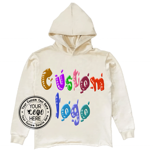 เสื้อฮู้ดพิมพ์ลายพัฟผ้าฝ้ายเทอร์รี่สำหรับผู้ชายเสื้อฮู้ดโอเวอร์ไซส์ออกแบบได้ตามต้องการ - Product Image 1