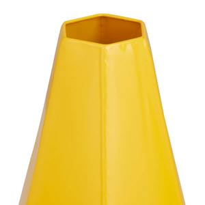 Jarrón Metálico Geométrico Amarillo Moderno, Ideal para Exhibición en Boutiques, Decoración de Mesas de Cafeterías y Estilo Interior, Procedente de la India - Product Image 2