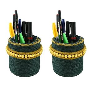 Organizador de Escritorio de Yute Hecho a Mano, Elegante Portalápices y Soporte para Bolígrafos - Product Image 6