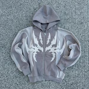<b>Y2K</b> Zip up Hoodie Embroidery Vintage Man Hoodie Hip Hop Men Fashion Casual Streetwear <b>Top</b> - Product Image 1