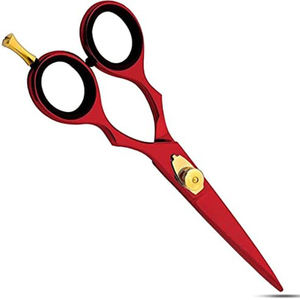 Professional Hair <b>Scissors</b> 6" Red Black Barber <b>Scissors</b> Stainless Steel Hairdressing <b>Shears</b> with PU Packing Case - Product Image 4