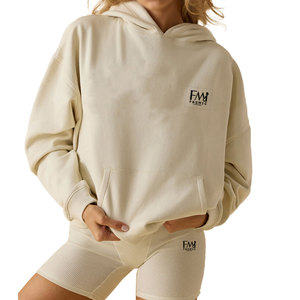 Top Nuevo diseño Tallas grandes Lavado ácido Conjunto de traje de sudor Invierno Calle Cuello Top Embalaje personalizable Embalaje sólido personalizable - Product Image 1