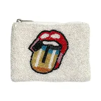Dompet koin manik-manik buatan tangan, dompet uang saku, dompet manik-manik warna-warni, dompet koin manik-manik kustom