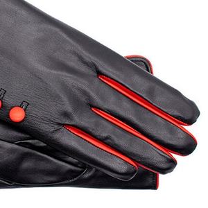 2026 Fashion <b>Ladies</b> Sheepskin Warmed-Wool PU Fashion Leather <b>Gloves</b> From Pakistan Women With Button <b>Gloves</b> - Product Image 5