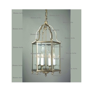 Farol Colgante Hecho a Mano de Latón Color Dorado, Calidad Exclusiva, Forma Personalizada, Farol de Ramadán Kareem en India - Product Image 5