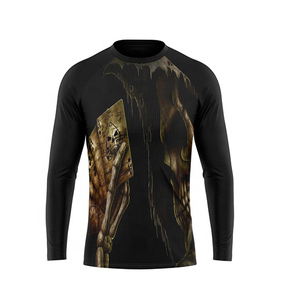 Protector de erupción de poliéster de la mejor calidad para hombres, ropa deportiva de compresión larga MMA sublimada, logotipo personalizado de temporada de verano, logotipo personalizado - Product Image 5
