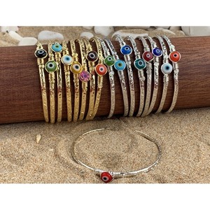Trendy Gold & Silver Plated Fashion Bracelets & <b>Bangles</b> Colorful Evil Eye <b>Charm</b> for Resale Appeal - Product Image 3