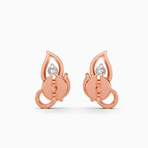 Pendientes de Diamantes Cultivados en Laboratorio en Oro Amarillo para Mujer, Corte Brillante Redondo, Clásicos para Boda, Chapados en Oro de 14k-22k - Product Image 4