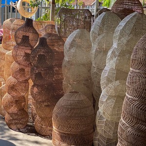 Traditional Chinese Eco-Friendly Bamboo Rattan Lamp Covers Handmade for Home Decor Cafe Restaurant Wedding - Product Image 3