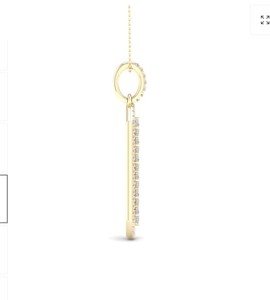 Collar con colgante de diamante geométrico personalizado certificado por IGI, oro de 14 quilates con cadena, Diamante cultivado en laboratorio de la India - Product Image 3