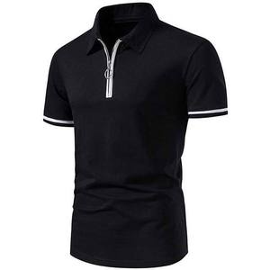 Polo en coton grande taille tendance pour hommes de haute qualité, confortable pour toutes les saisons, demi-fermeture éclair, respirant, design OEM - Product Image 2