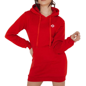 Loose Fit Lounge Hoodie Sweatshirt Dress With Kangaroo Pocket Long Sleeve Casual Fleece OEM ODM Bulk Manufacturing - Product Image 1