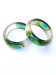 Brazaletes artesanales de resina de estilo Hada, accesorios estampados artificiales únicos para agregar estilo a tu atuendo - Product Image 6