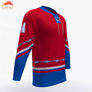Camiseta de hockey sobre hielo de entrenamiento deportivo transpirable popular de buena calidad personalizada al por mayor de gran tamaño - Product Image 6