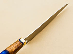 Couteau de chef en acier D2 à haute teneur en carbone, 13.5 pouces avec combinaison de résine et manche en bois - Product Image 5