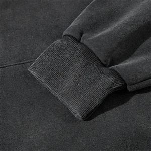 Ensemble sweat-shirt et pantalon de survêtement élégant et personnalisé en coton épais 100 %, avec logo brodé et imprimé numériquement, style sport délavé à l'acide - Product Image 5