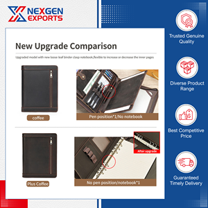 Nexgen Exports : Porte-documents en cuir véritable, design élégant, qualité fiable, personnalisable, prix raisonnable, best-seller. - Product Image 3