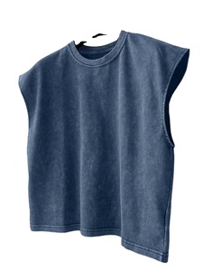 Débardeur Sportif Homme Personnalisé avec Logo Frontal, Effet Délavé Acide, Style Vintage Sans Manches - Product Image 1
