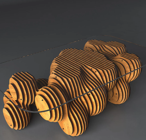 Mesa de centro de cristal paramétrica única, mesa de centro de madera de lujo, decoración moderna para el hogar, muebles llamativos - Product Image 1