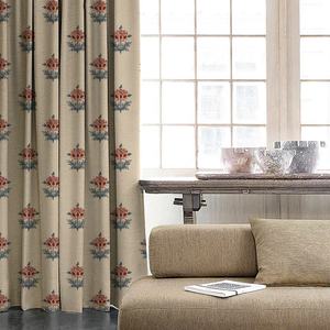 Cortinas transparentes con estampado de bloque de mano indio con tratamiento de ventana con patrón Floral bohemio con bolsillo de varilla para hoteles y hogares - Product Image 1