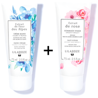 Lilaroze Paris Set Perawatan Kulit Mewah Krim Tangan Ekstrak Bunga Mawar Alpine Shea Butter Pelembab Perlindungan Scrub Wajah