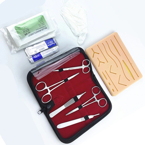 Trainings kit Deutscher Stahl Ledertasche <span class=keywords><strong>Medical</strong></span> <span class=keywords><strong>Surgical</strong></span> Dissect ing Chirurgische Naht Übungs kit Sutur Kit Medic <span class=keywords><strong>Instrument</strong></span>, CE
