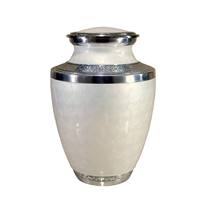 Urna de cremación de Metal marfil con diseño Meenakari, 10 contenedores de tamaño completo para cenizas funerarias y tarro conmemorativo elegante de entierro