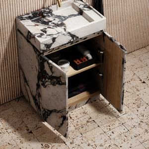 Calacatta Viola Marbre <span class=keywords><strong>Salle</strong></span> <span class=keywords><strong>De</strong></span> Bains Vanité <span class=keywords><strong>De</strong></span> Luxe Moderne Évier Cabinet Avec Tiroirs Élégant Lavabo En Pierre - Product Image 3