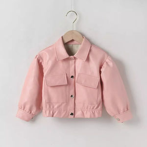 แจ็คเก็ตหนังแกะแท้สำหรับเด็ก ฤดูใบไม้ร่วง ฤดูหนาว แบบยูนิเซ็กซ์ คอตั้ง กันลม กันน้ำ ปรับแต่งได้ ขายส่ง - Product Image 1