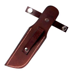 Hecho en fábrica con cuero de grano superior Alta artesanía 4-5 pulgadas Estilo Bowie Cuchillos Funda de cuero - Product Image 2