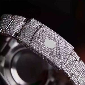 Lujo 41mm Iced Out Hip Hop Automático Mecánico VVS Moissanite Diamante Reloj de pulsera para hombres Hecho a mano Moda de calidad premium - Product Image 6