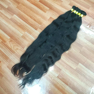 Indian Supplier of Raw Virgin Human Hair Bundles Single Weft for Soft Cuticle Aligned - Product Image 1