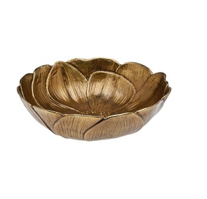 Bol de service en laiton à texture supérieure conçu pour les offrandes de temple de présentation de luxe ou la collection de cuisine vintage - Product Image 5