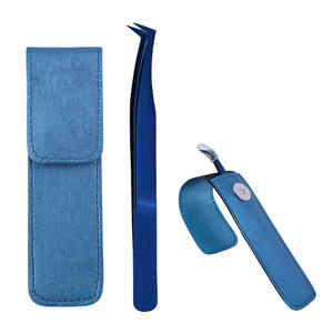 Pinces à épiler pour cils de qualité chirurgicale, pointe pointue, acier allemand, pinces à épiler pour faux cils, pinces à épiler pour extensions de cils avec emballage - Product Image 3