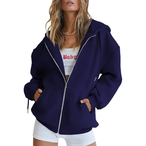 Sweat à capuche zippé personnalisé de haute qualité à la mode pour femmes, sweats à capuche à manches longues pour femmes, vêtements d'hiver chauds et ajustés, sweats à capuche pour femmes à vendre - Product Image 1