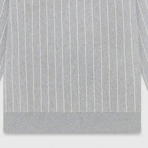 Unisex Grey Striped Cotton Blended Fleece Sweatshirt Custom Pullover Crewneck Streetwear Casual <b>Warm</b> Winter Knitted <b>Jumper</b> - Product Image 6