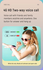 वीडियो कॉल 700 mah IPx7 अलार्म वाटरप्रूफ फोन कॉल कलाई के बच्चों को स्मार्ट घड़ी सिम कार्ड के साथ - Product Image 6