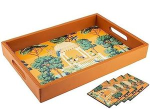 Excellent équipement de service Nouveau plateau de service en bois Meena personnalisable pour les mariages Parfait pour servir et accepte la personnalisation - Product Image 6