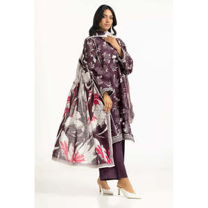 Traje Estampado Khaddar de 3 Piezas Estilo Casual IUSTKSD-1411 - Product Image 5