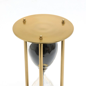 Haute qualité moderne Sculpture sablier en métal poli sablier pour bureau à domicile bureau table salon ornement - Product Image 5