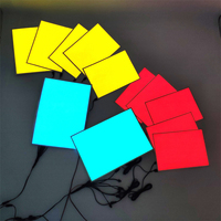 Panneau EL ultra-lumineux en papier, feuille mince électroluminescente découpable, panneau EL avec onduleur, matériau PVC, toutes couleurs, noir