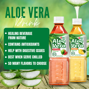 Aloe Vera 500ml Botella de PET Sabor a sandía Vietnam-OEM ODM Etiqueta privada Empresa de bebidas Bajo MOQ Muestra gratis - Product Image 3