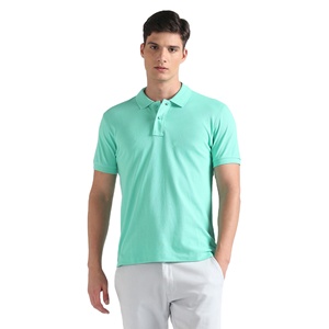 Chemise à manches courtes pour homme, personnalisée, de marque propre, en polyester tricoté, à séchage rapide, motif imprimé, style décontracté et uni, idéale pour le golf. - Product Image 6