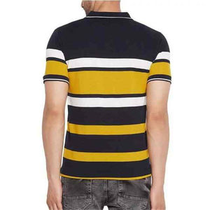 Piqué de coton pour homme pour polo T-shirt multicolore solide à manches courtes tricoté pour polos pour tenue décontractée - Product Image 2