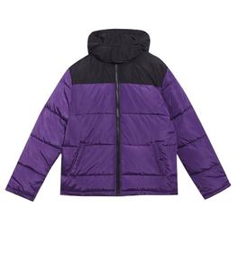 Chaqueta de plumón para hombre, talla grande, con capucha y cremallera, diseño holgado, bicolor, precio de fábrica, personalizable - Product Image 1