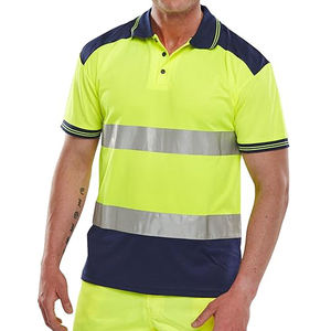 Haute visibilité à manches courtes réfléchissant fabriqué en usine le plus vendu Polo haute visibilité vêtements de travail polos de sécurité - Product Image 4