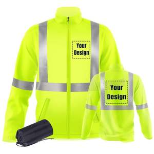 Vêtements de travail d'été haute visibilité avec logo personnalisé, certifiés CE et EN, fabriqués en polyester imperméable, réfléchissants et fluorescents, unisexe - Product Image 4
