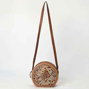 Autumn Bohemian Cowhide <b>Handbag</b> for Women Genuine Leather Canteen Bag New Western Fashion <b>Tassel</b> Custom Color - Product Image 3